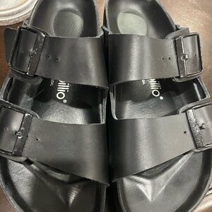 Birkenstock Papillio Women's Black Double-Buckle Platform Sandals- Size 38